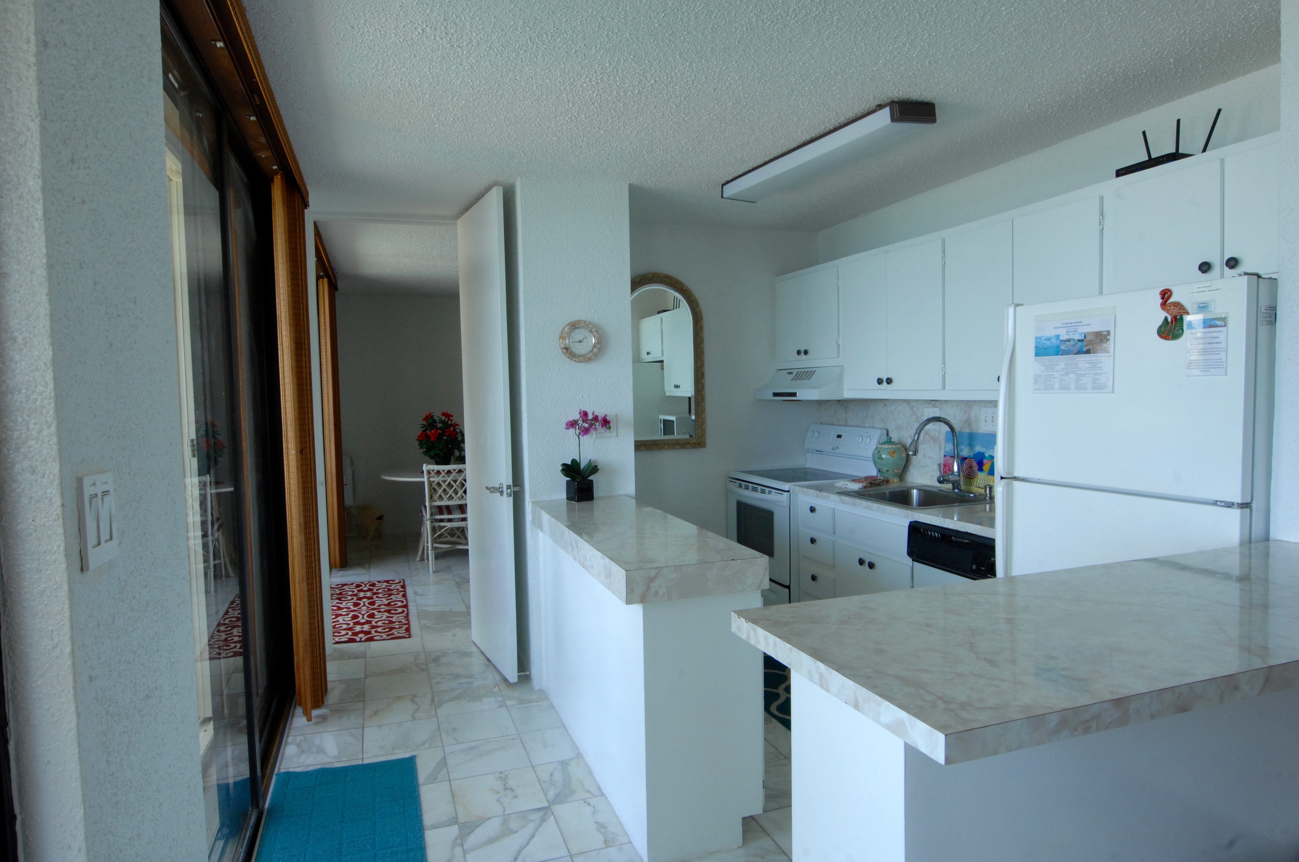 Fully equipped, oceanfront kitchens